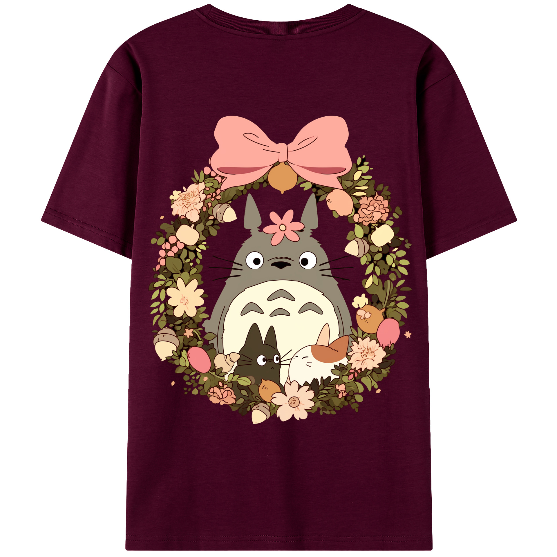 （画像用） となりのトトロ 草壁メイ 草壁サツキ My Neighbor Totoro Satsuki Kusakabe Mei Kusakabe レディース半袖Tシャツ(バックプリント)